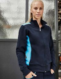 Damen Workwear Sweat Jacke Color